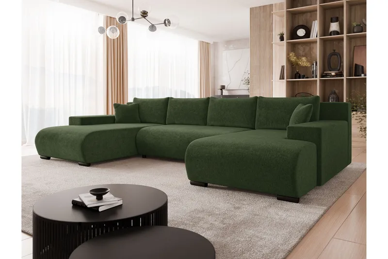 Krysen Sovesofa Dubbeldivan 4-sits - Grønn - Møbler - Sofaer - Sovesofaer