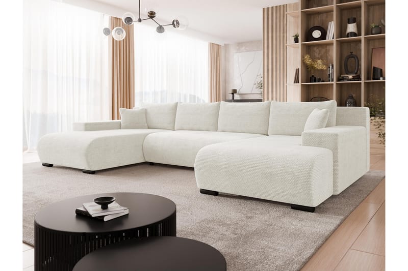 Krysen Sovesofa Dubbeldivan 4-sits - Hvit - Møbler - Sofaer - Sovesofaer