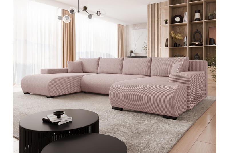 Krysen Sovesofa Dubbeldivan 4-sits - Rosa - Møbler - Sofaer - Sovesofaer
