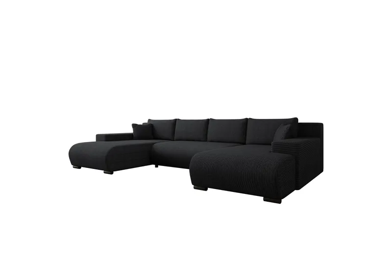 Krysen Sovesofa Dubbeldivan 4-sits - Svart - Møbler - Sofaer - Sovesofaer