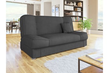 Kuoksu 4-seter Fremoverrettet Sovesofa 104x175 cm med Oppbevaring i Fløyel - Grå - Møbler - Sofaer - Sovesofaer