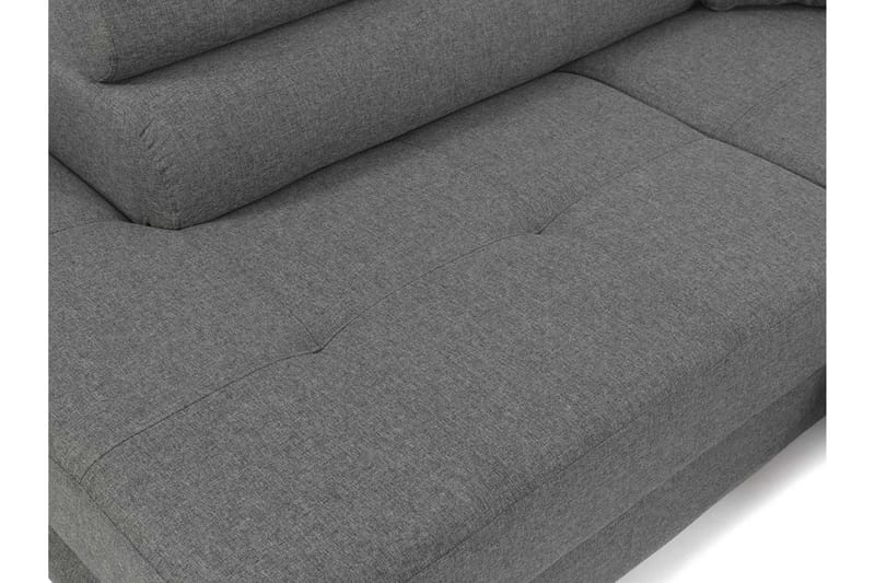 Sovesofa med Sjeselong - Grå - Møbler - Sofaer - Sovesofaer - Langsgående sovesofa