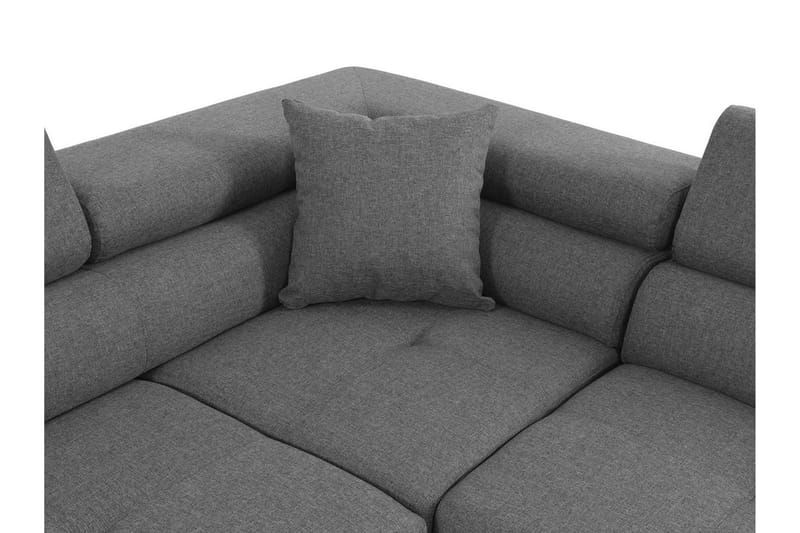 Sovesofa med Sjeselong - Grå - Møbler - Sofaer - Sovesofaer - Langsgående sovesofa
