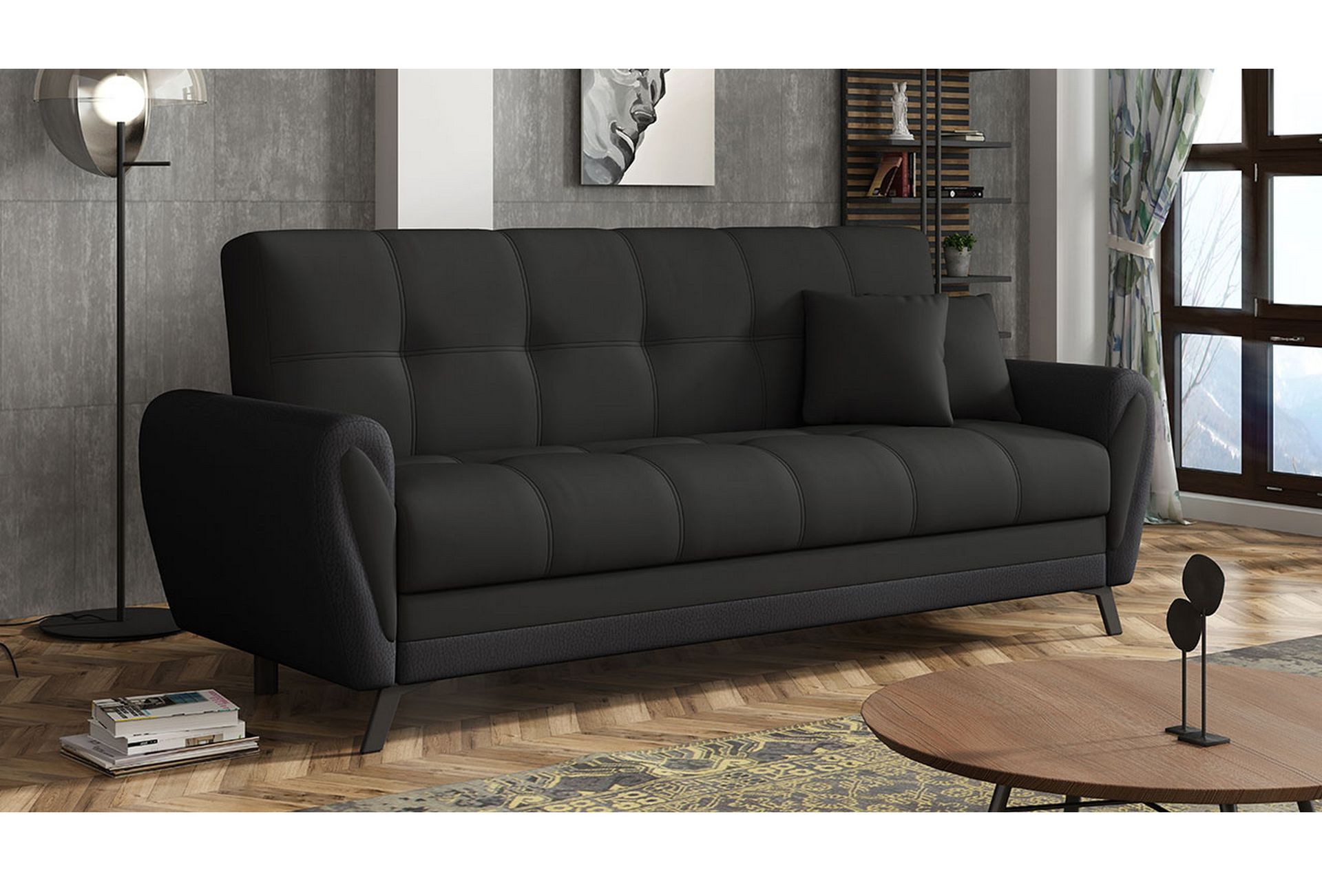 Laterse 3-seters Sofa - Svart - Møbler - Sofaer - Sovesofaer