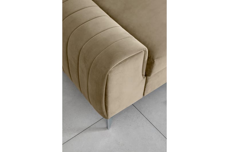 Laurece Sovesofa 3-seter - Beige - Sovesofaer - 3 seters sovesofa - Fløyel sofaer