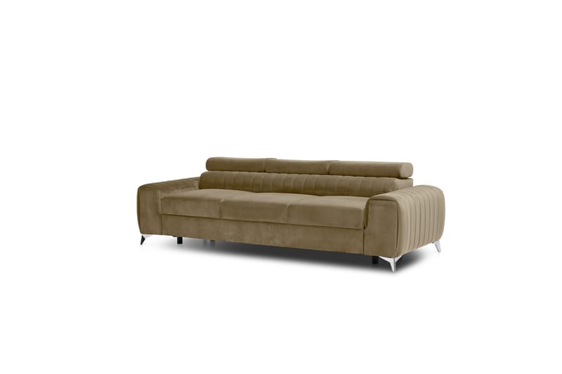 Laurece Sovesofa 3-seter - Beige - Sovesofaer - 3 seters sovesofa - Fløyel sofaer