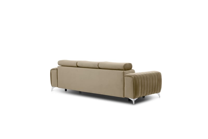 Laurece Sovesofa 3-seter - Beige - Sovesofaer - 3 seters sovesofa - Fløyel sofaer