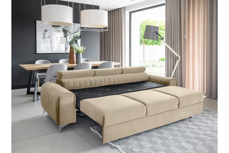 Laurece Sovesofa 3-seter - Beige - Møbler - Sofaer - Sovesofaer