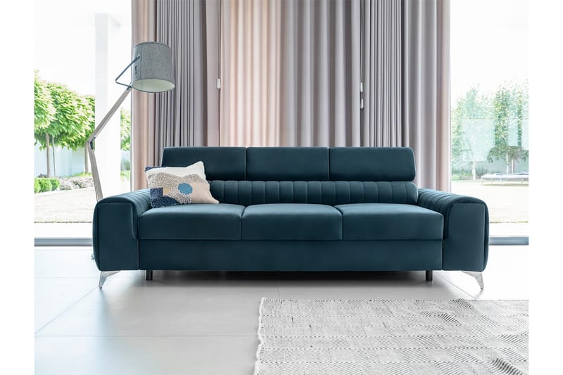 Laurece Sovesofa 3-seter - Blå - Møbler - Sofaer - Sovesofaer