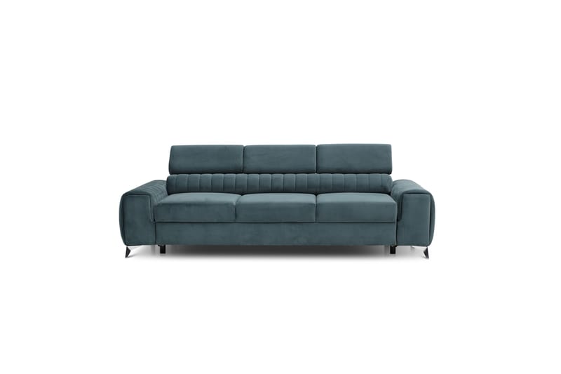 Laurece Sovesofa 3-seter - Blå - Sovesofaer - 3 seters sovesofa - Fløyel sofaer