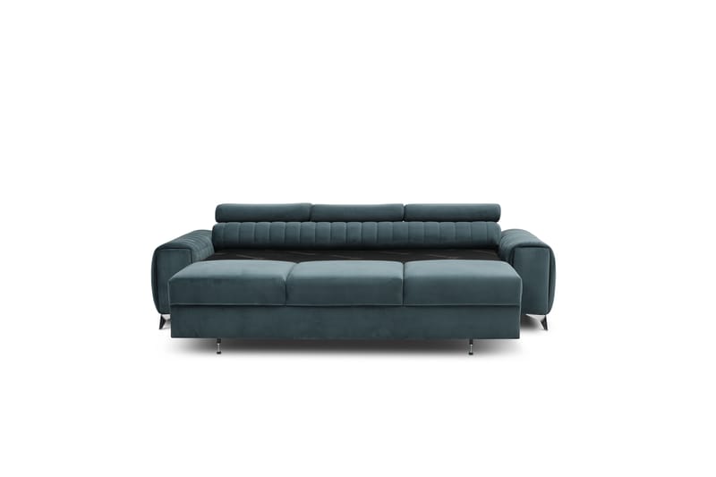 Laurece Sovesofa 3-seter - Blå - Sovesofaer - 3 seters sovesofa - Fløyel sofaer