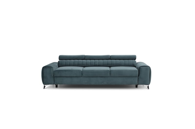 Laurece Sovesofa 3-seter - Blå - Sovesofaer - 3 seters sovesofa - Fløyel sofaer