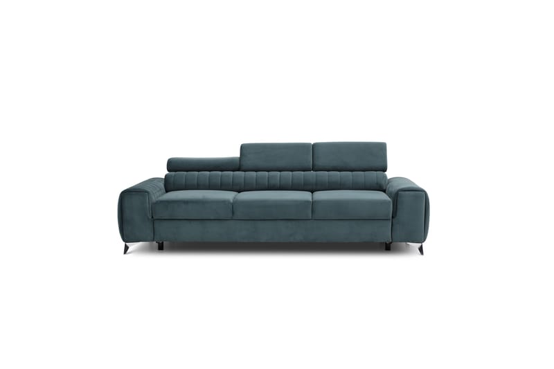 Laurece Sovesofa 3-seter - Blå - Sovesofaer - 3 seters sovesofa - Fløyel sofaer