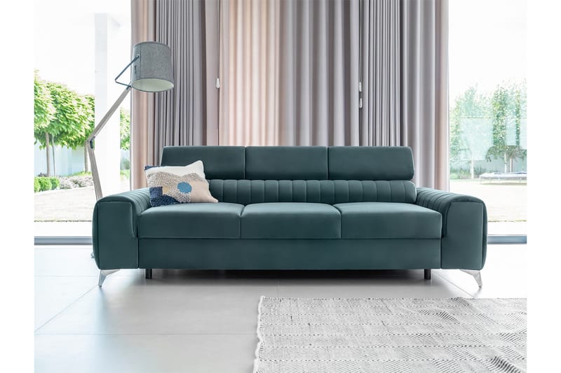 Laurece Sovesofa 3-seter - Blå - Møbler - Sofaer - Sovesofaer