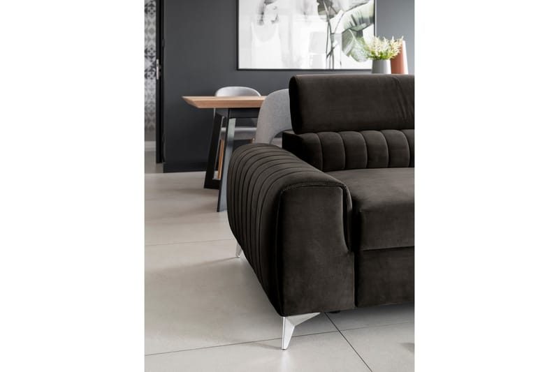 Laurece Sovesofa 3-seter - Brun - Sovesofaer - 3 seters sovesofa - Fløyel sofaer