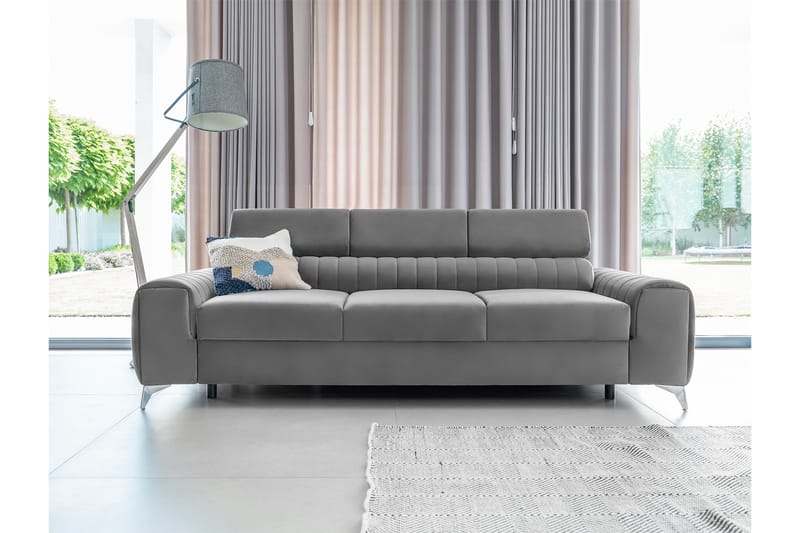 Laurece Sovesofa 3-seter - Grå - Møbler - Sofaer - Sovesofaer