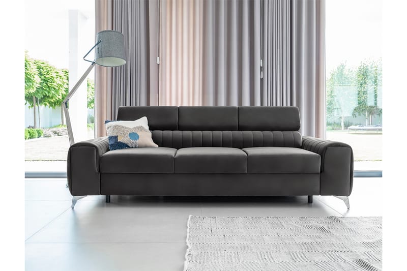 Laurece Sovesofa 3-seter - Grå - Møbler - Sofaer - Sovesofaer
