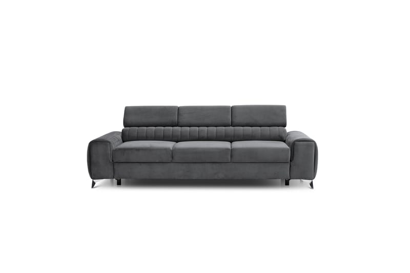 Laurece Sovesofa 3-seter - Grå - Sovesofaer - 3 seters sovesofa - Fløyel sofaer