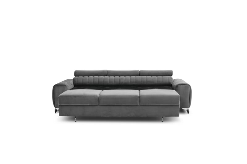 Laurece Sovesofa 3-seter - Grå - Sovesofaer - 3 seters sovesofa - Fløyel sofaer