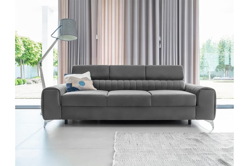 Laurece Sovesofa 3-seter - Grå - Møbler - Sofaer - Sovesofaer
