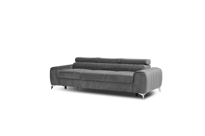 Laurece Sovesofa 3-seter - Grå - Sovesofaer - 3 seters sovesofa - Fløyel sofaer