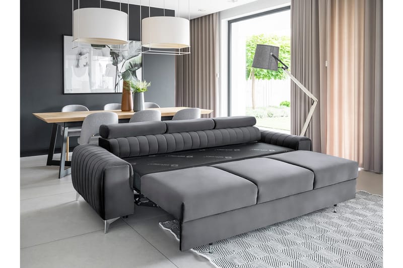 Laurece Sovesofa 3-seter - Grå - Møbler - Sofaer - Sovesofaer