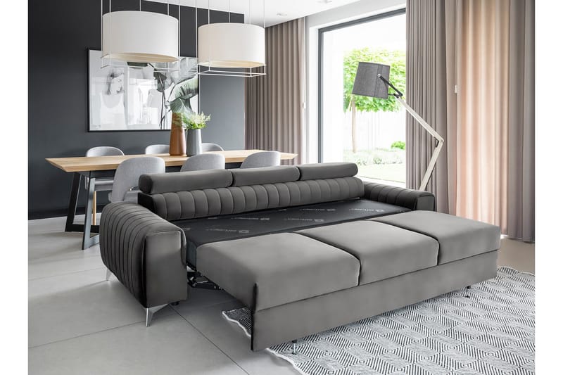 Laurece Sovesofa 3-seter - Grå - Møbler - Sofaer - Sovesofaer