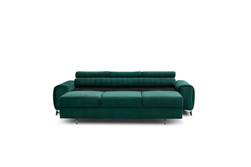 Laurece Sovesofa 3-seter - Grønn - Sovesofaer - 3 seters sovesofa - Fløyel sofaer