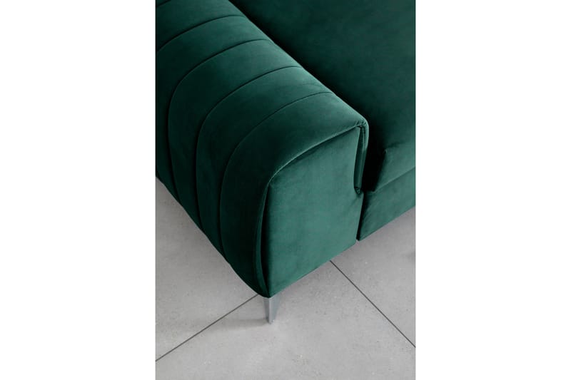 Laurece Sovesofa 3-seter - Grønn - Sovesofaer - 3 seters sovesofa - Fløyel sofaer