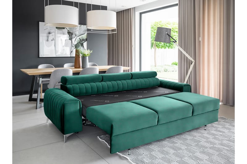 Laurece Sovesofa 3-seter - Grønn - Møbler - Sofaer - Sovesofaer