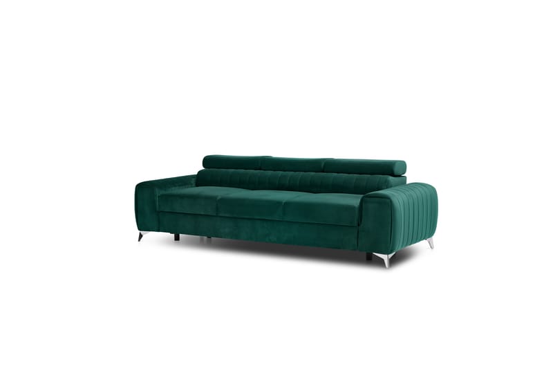 Laurece Sovesofa 3-seter - Grønn - Sovesofaer - 3 seters sovesofa - Fløyel sofaer