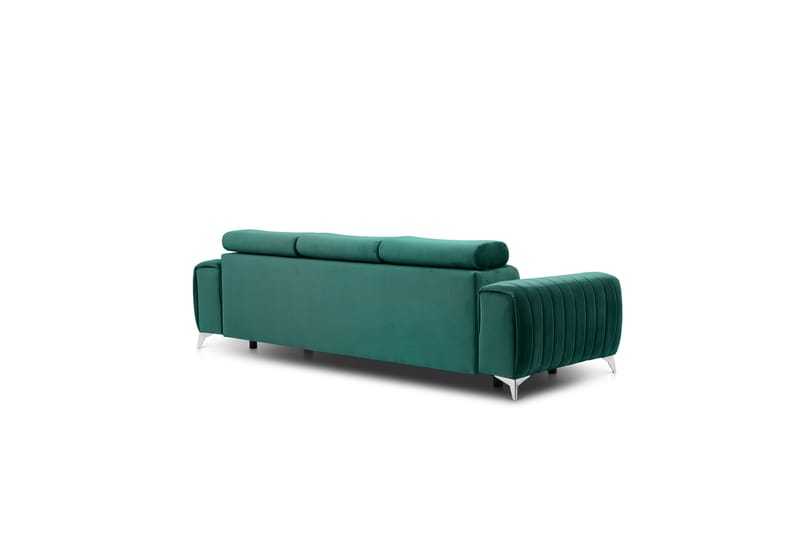 Laurece Sovesofa 3-seter - Grønn - Sovesofaer - 3 seters sovesofa - Fløyel sofaer