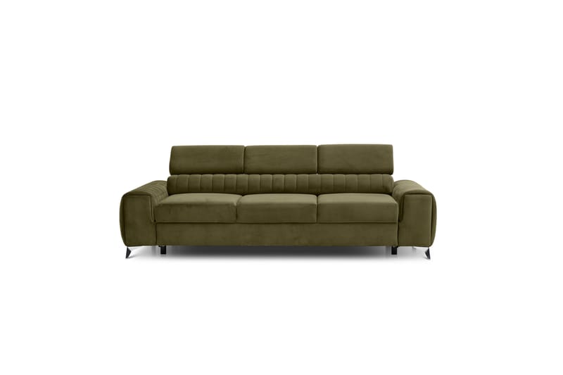 Laurece Sovesofa 3-seter - Grønn - Sovesofaer - 3 seters sovesofa - Fløyel sofaer