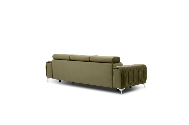 Laurece Sovesofa 3-seter - Grønn - Sovesofaer - 3 seters sovesofa - Fløyel sofaer