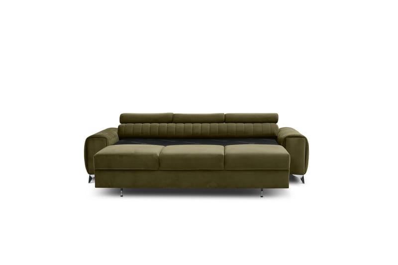 Laurece Sovesofa 3-seter - Grønn - Sovesofaer - 3 seters sovesofa - Fløyel sofaer