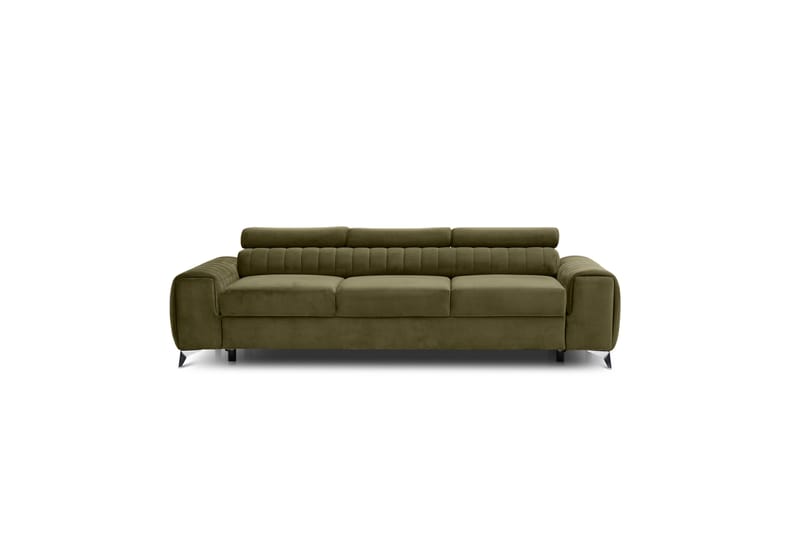 Laurece Sovesofa 3-seter - Grønn - Sovesofaer - 3 seters sovesofa - Fløyel sofaer