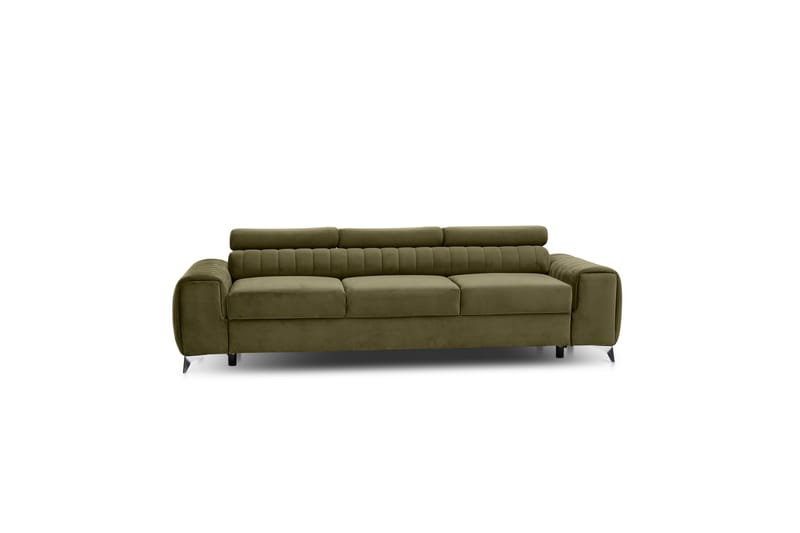 Laurece Sovesofa 3-seter - Grønn - Sovesofaer - 3 seters sovesofa - Fløyel sofaer