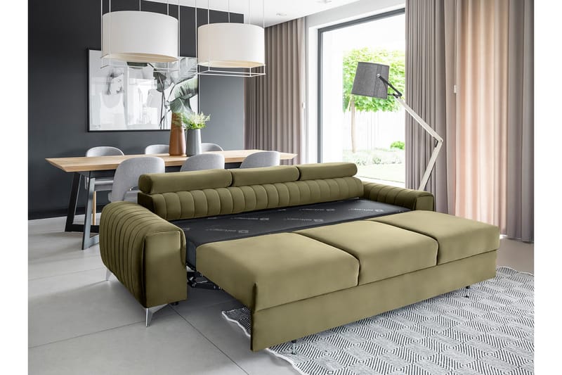 Laurece Sovesofa 3-seter - Grønn - Møbler - Sofaer - Sovesofaer