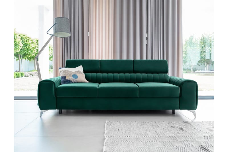Laurece Sovesofa 3-seter - Grønn - Møbler - Sofaer - Sovesofaer