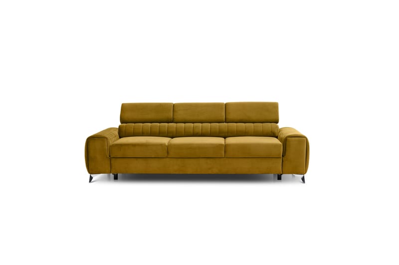 Laurece Sovesofa 3-seter - Gul - Sovesofaer - 3 seters sovesofa - Fløyel sofaer