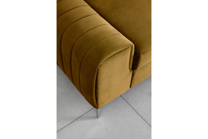 Laurece Sovesofa 3-seter - Gul - Sovesofaer - 3 seters sovesofa - Fløyel sofaer