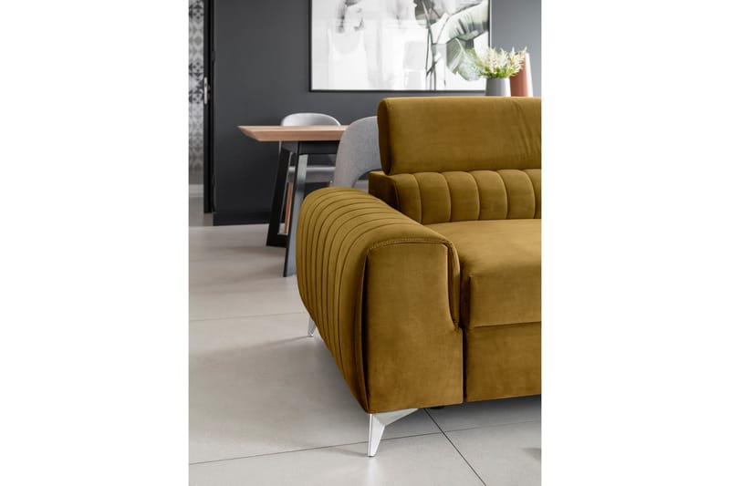 Laurece Sovesofa 3-seter - Gul - Møbler - Sofaer - Sovesofaer