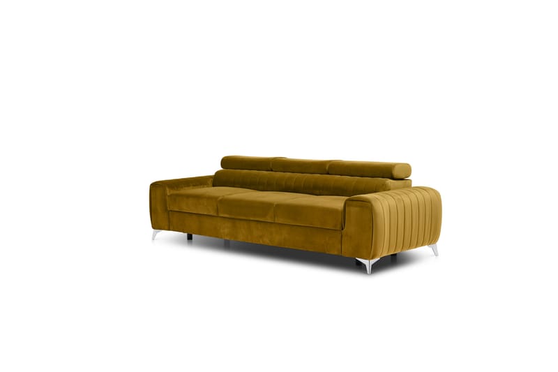 Laurece Sovesofa 3-seter - Gul - Sovesofaer - 3 seters sovesofa - Fløyel sofaer