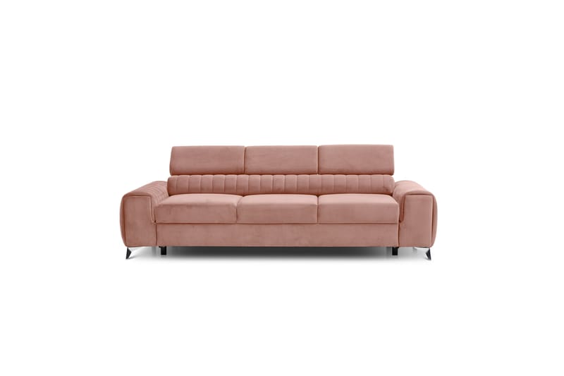 Laurece Sovesofa 3-seter - Rosa - Sovesofaer - 3 seters sovesofa - Fløyel sofaer