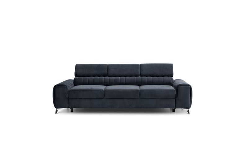 Laurece Sovesofa 3-seter - Svart - Sovesofaer - 3 seters sovesofa - Fløyel sofaer