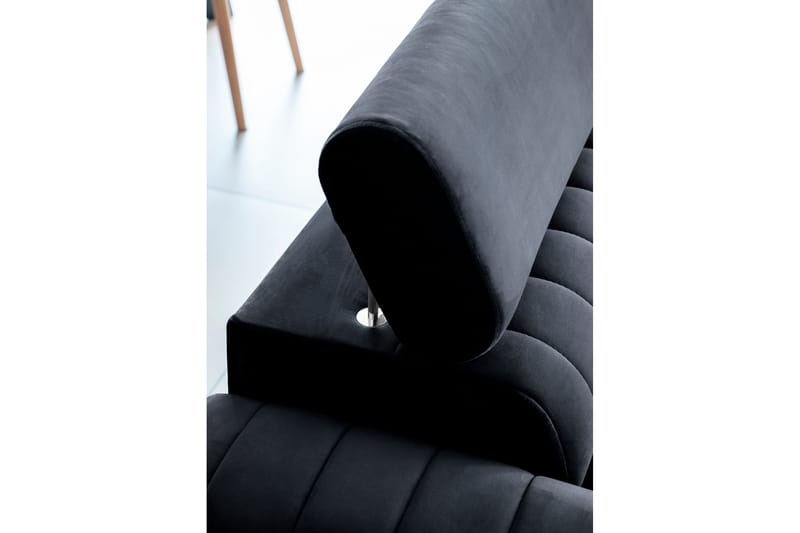 Laurece Sovesofa 3-seter - Svart - Sovesofaer - 3 seters sovesofa - Fløyel sofaer