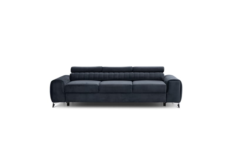 Laurece Sovesofa 3-seter - Svart - Sovesofaer - 3 seters sovesofa - Fløyel sofaer