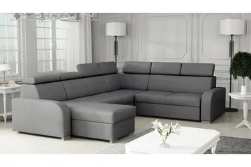 Lavona Bæddesofa hjørnesofa Large - Grå - Møbler - Sofaer - Sovesofaer