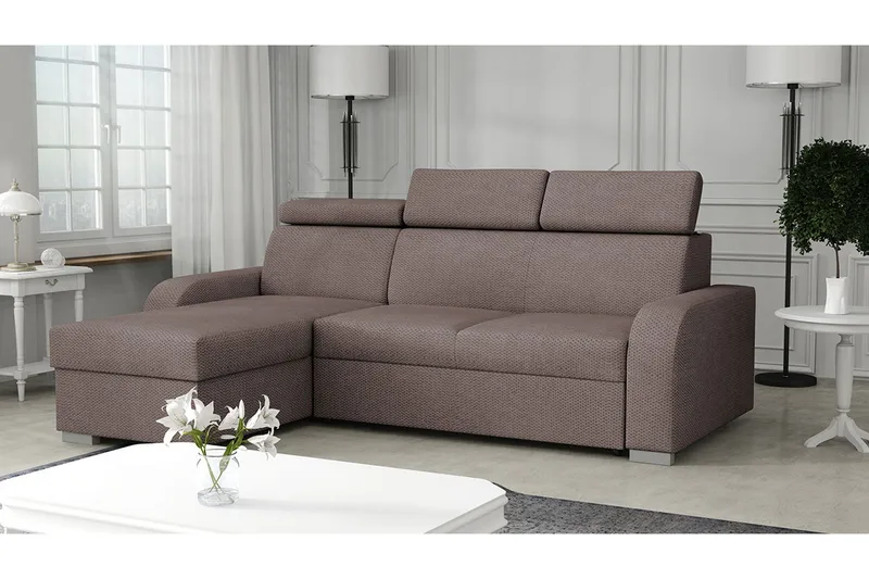 Lavona Divansofa Vendbar - Brun - Møbler - Sofaer - Sovesofaer