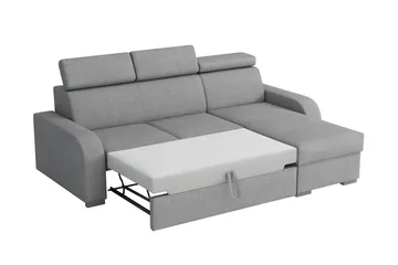 Lavona Divansofa Vendbar - Grå - Møbler - Sofaer - Sovesofaer